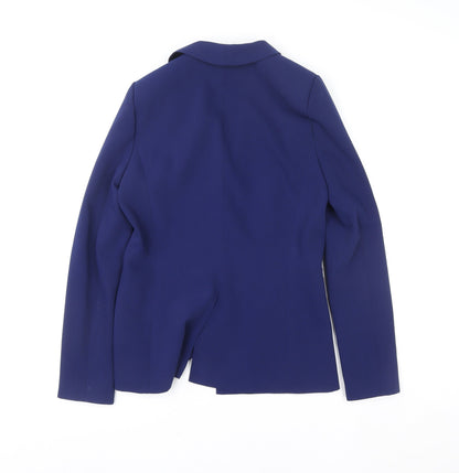 Womens UK Size 2 aijek Blue Basic Jacket