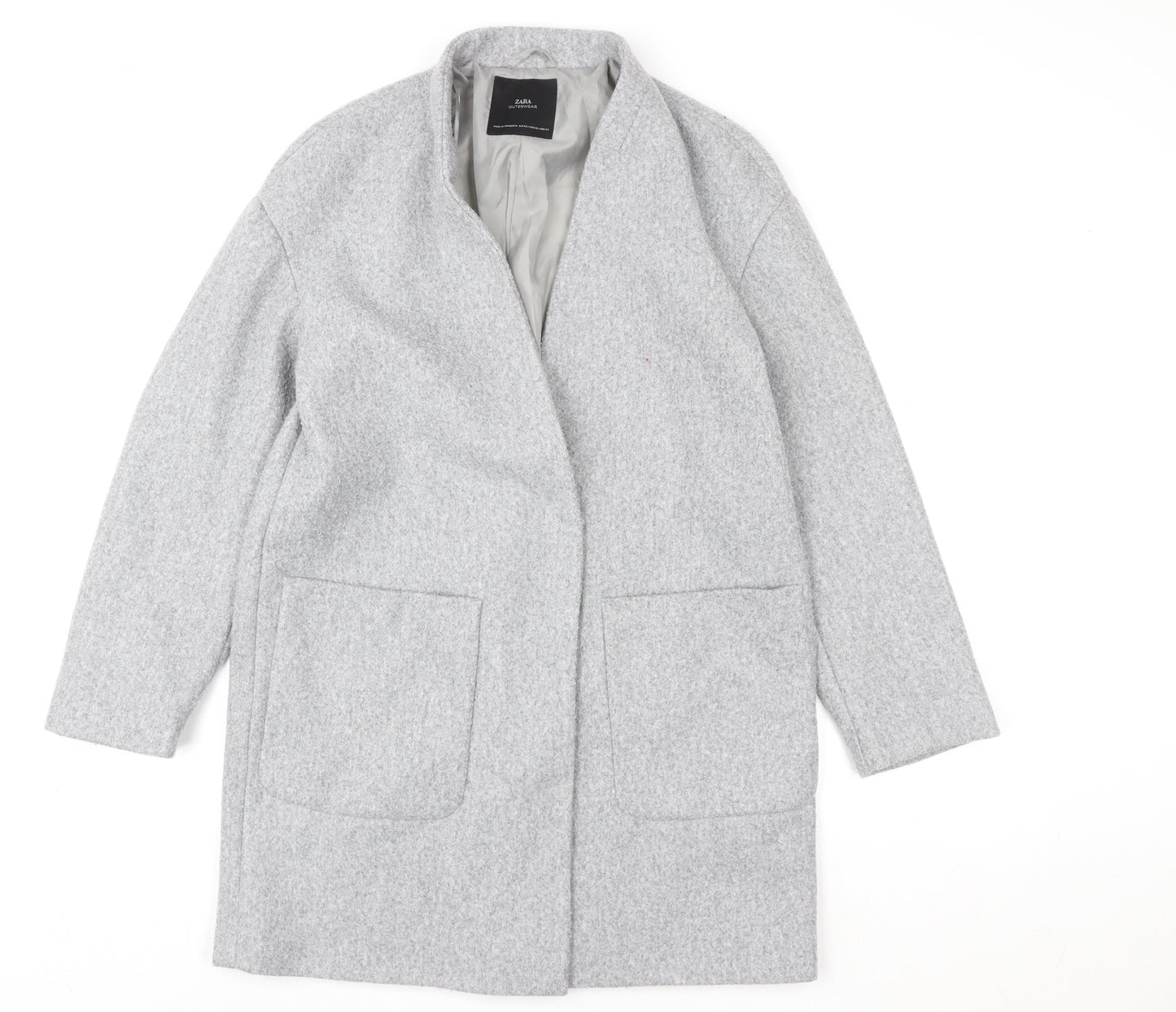 Womens UK Size XS Zara Grey Overcoat