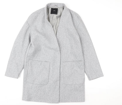 Womens UK Size XS Zara Grey Overcoat