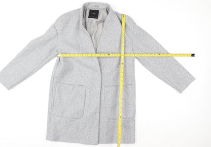 Womens UK Size XS Zara Grey Overcoat