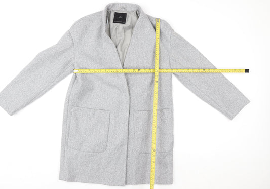 Womens UK Size XS Zara Grey Overcoat