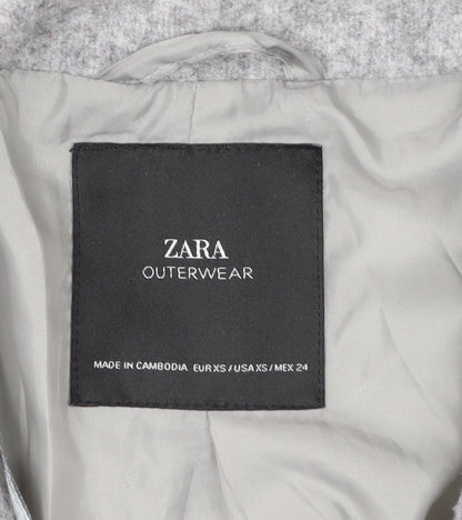 Womens UK Size XS Zara Grey Overcoat