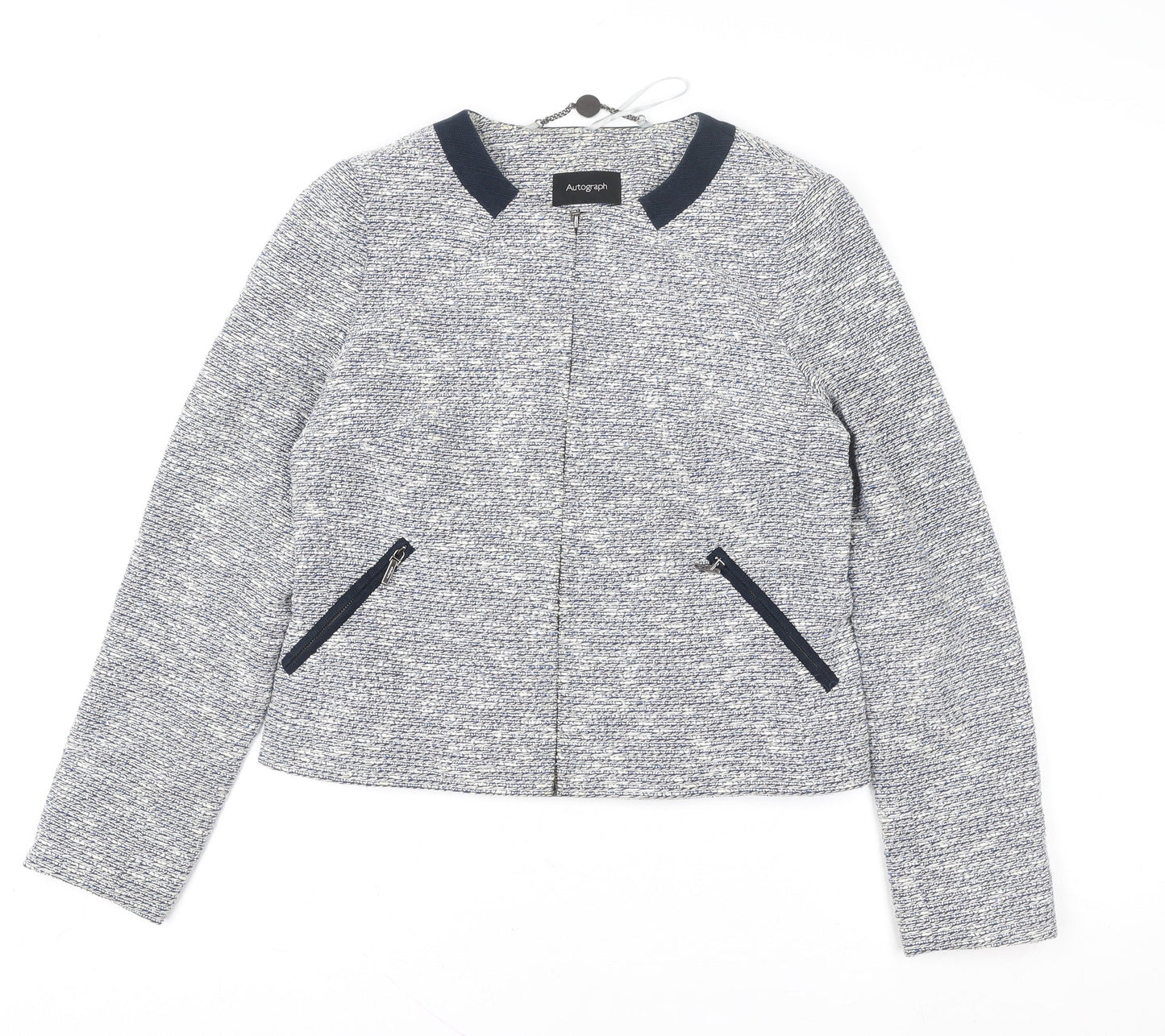 Womens UK Size 8 Marks and Spencer Blue Basic Jacket