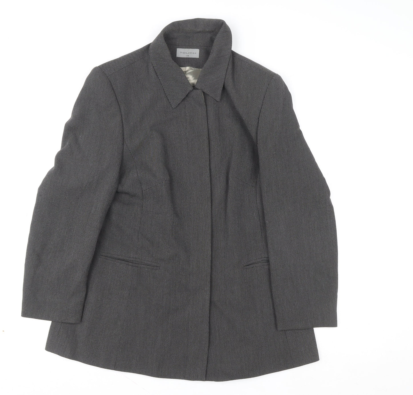 Mens UK Size L Touch Grey Overcoat