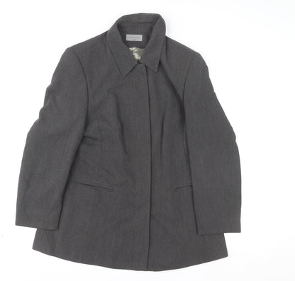 Mens UK Size L Touch Grey Overcoat