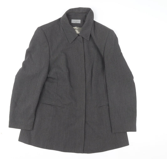 Mens UK Size L Touch Grey Overcoat