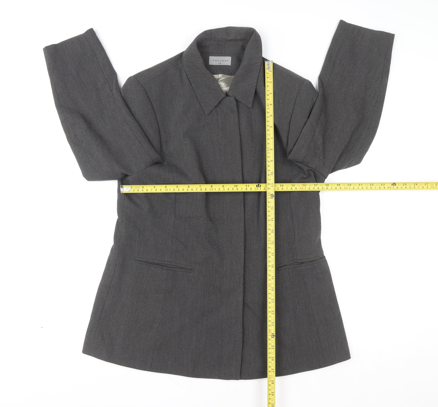 Mens UK Size L Touch Grey Overcoat