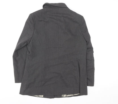 Mens UK Size L Touch Grey Overcoat