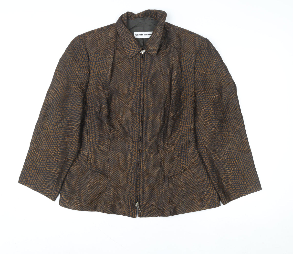 Womens UK Size 46 Gerry Weber Brown Basic Jacket