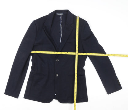 Feraud Women's Blue Wool Blazer Jacket UK 10 Classic Fit