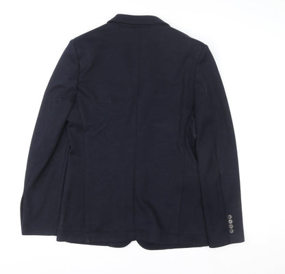 Feraud Women's Blue Wool Blazer Jacket UK 10 Classic Fit