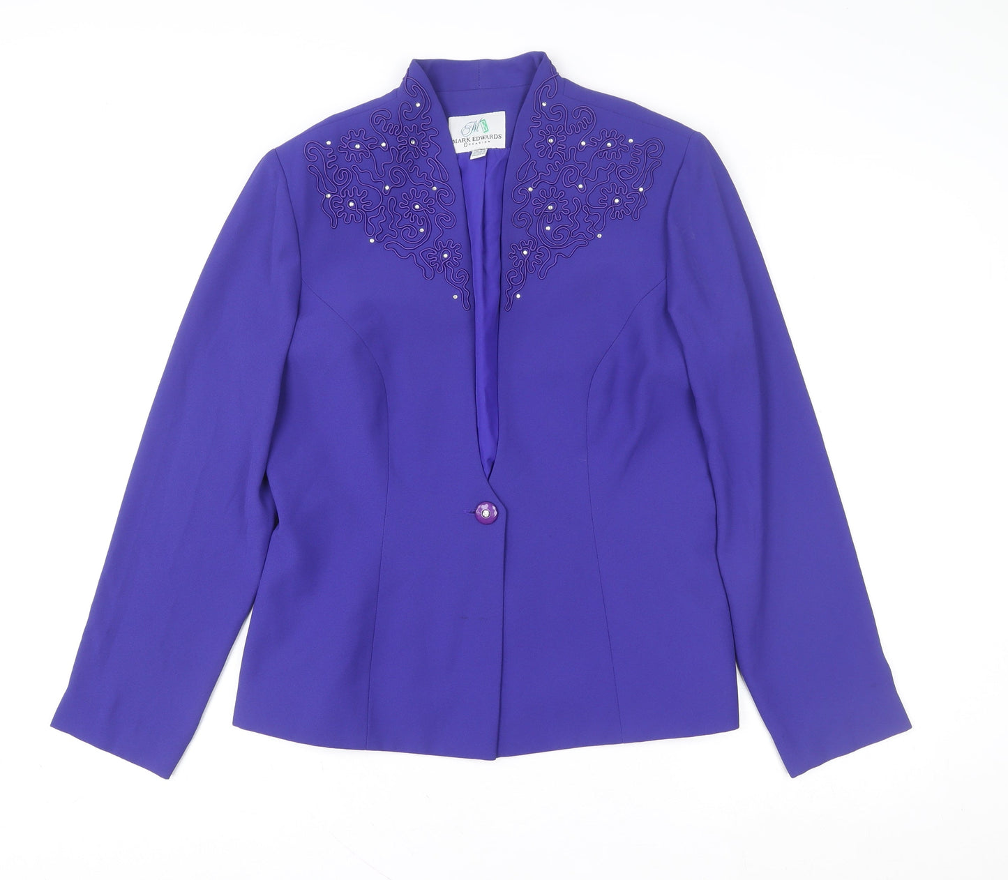 Womens UK Size 16 Mark Edwards Regular Purple Suit Jacket