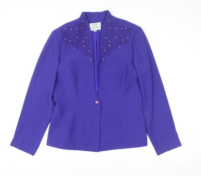 Womens UK Size 16 Mark Edwards Regular Purple Suit Jacket