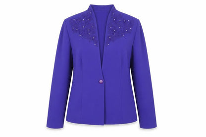 Womens UK Size 16 Mark Edwards Regular Purple Suit Jacket