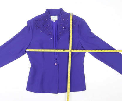 Womens UK Size 16 Mark Edwards Regular Purple Suit Jacket