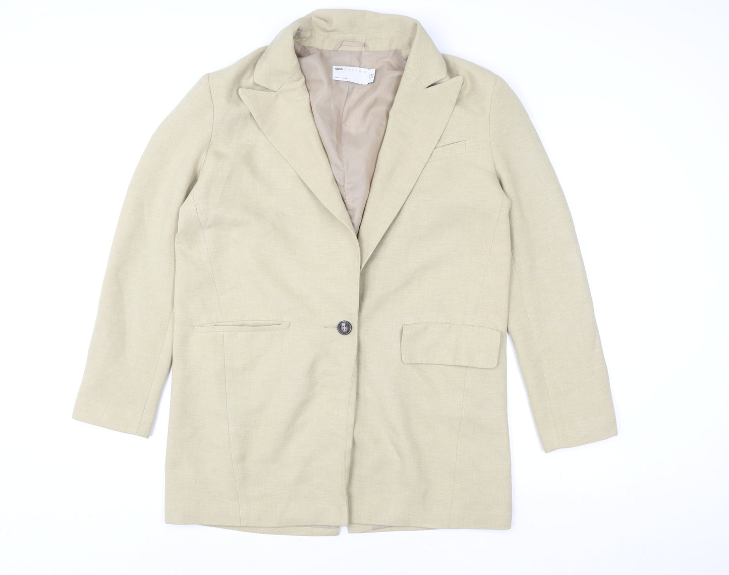Womens UK Size 12 ASOS DESIGN Regular Beige Blazer