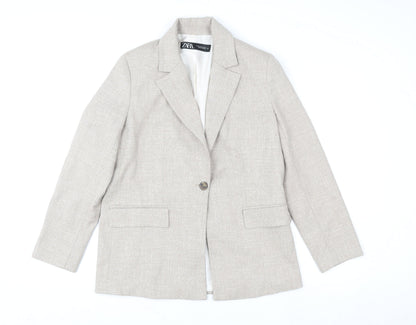 Womens UK Size XS Zara Regular Beige Blazer