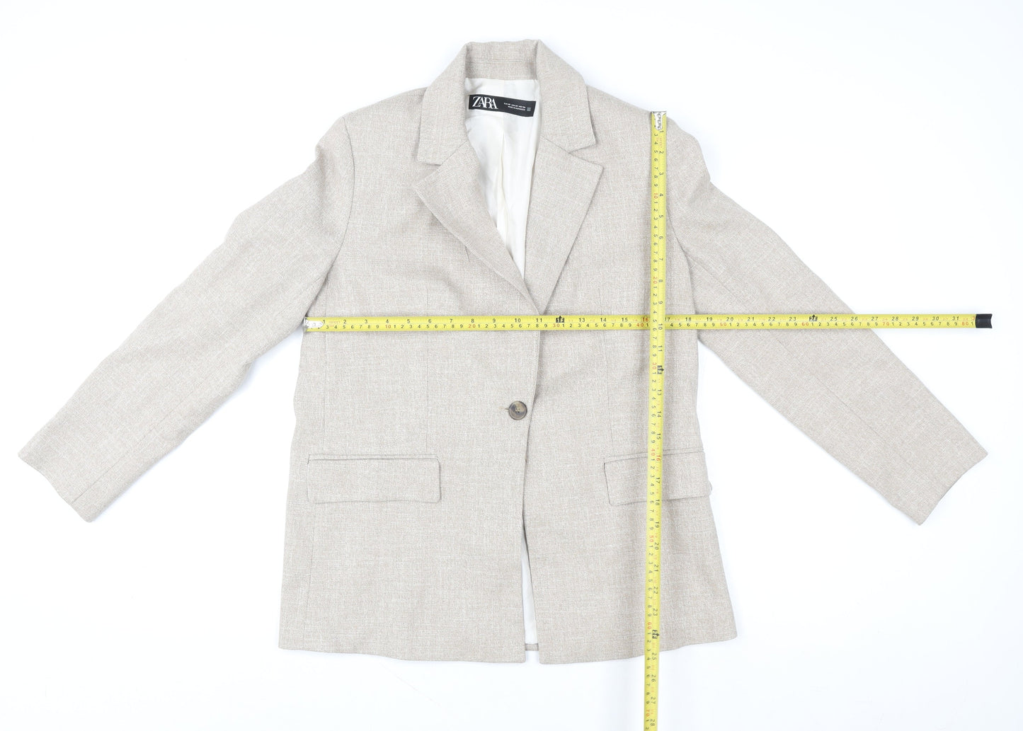 Womens UK Size XS Zara Regular Beige Blazer