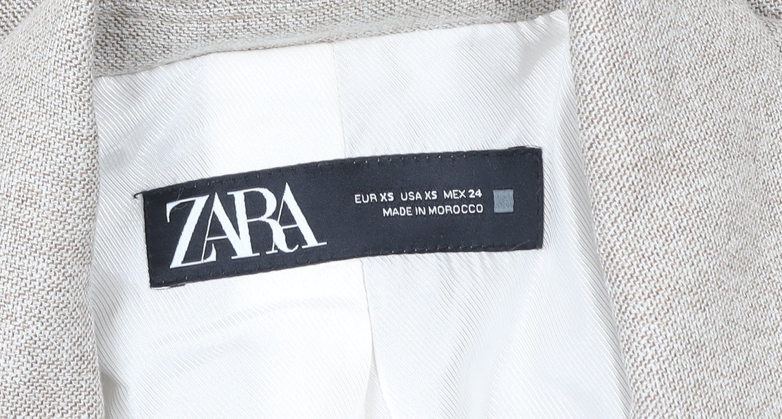 Womens UK Size XS Zara Regular Beige Blazer