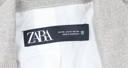 Womens UK Size XS Zara Regular Beige Blazer