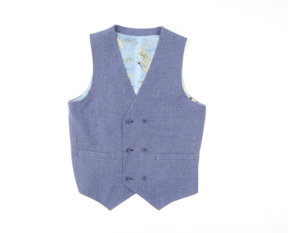 Mens UK Size 38 ASOS Blue Waistcoat