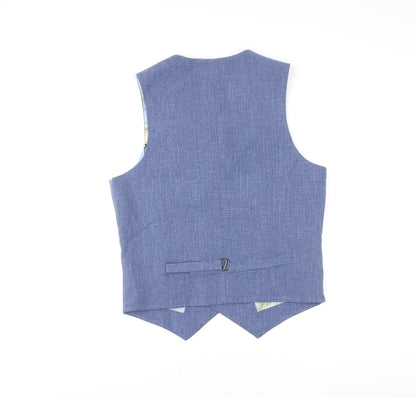 Mens UK Size 38 ASOS Blue Waistcoat