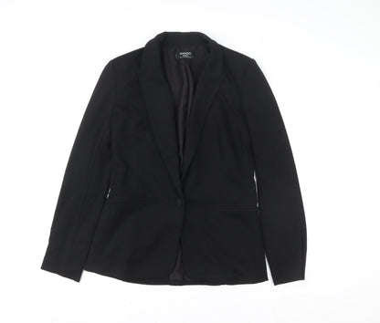 Womens UK Size 8 Mango Black Basic Jacket