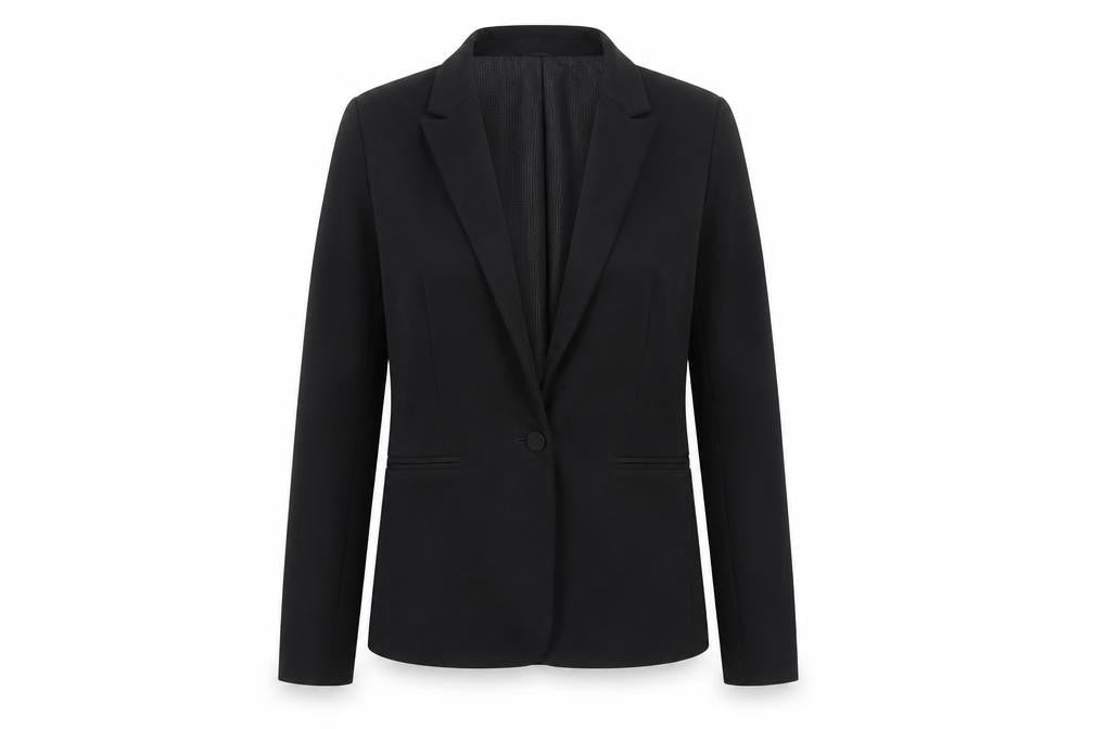 Womens UK Size 8 Mango Black Basic Jacket