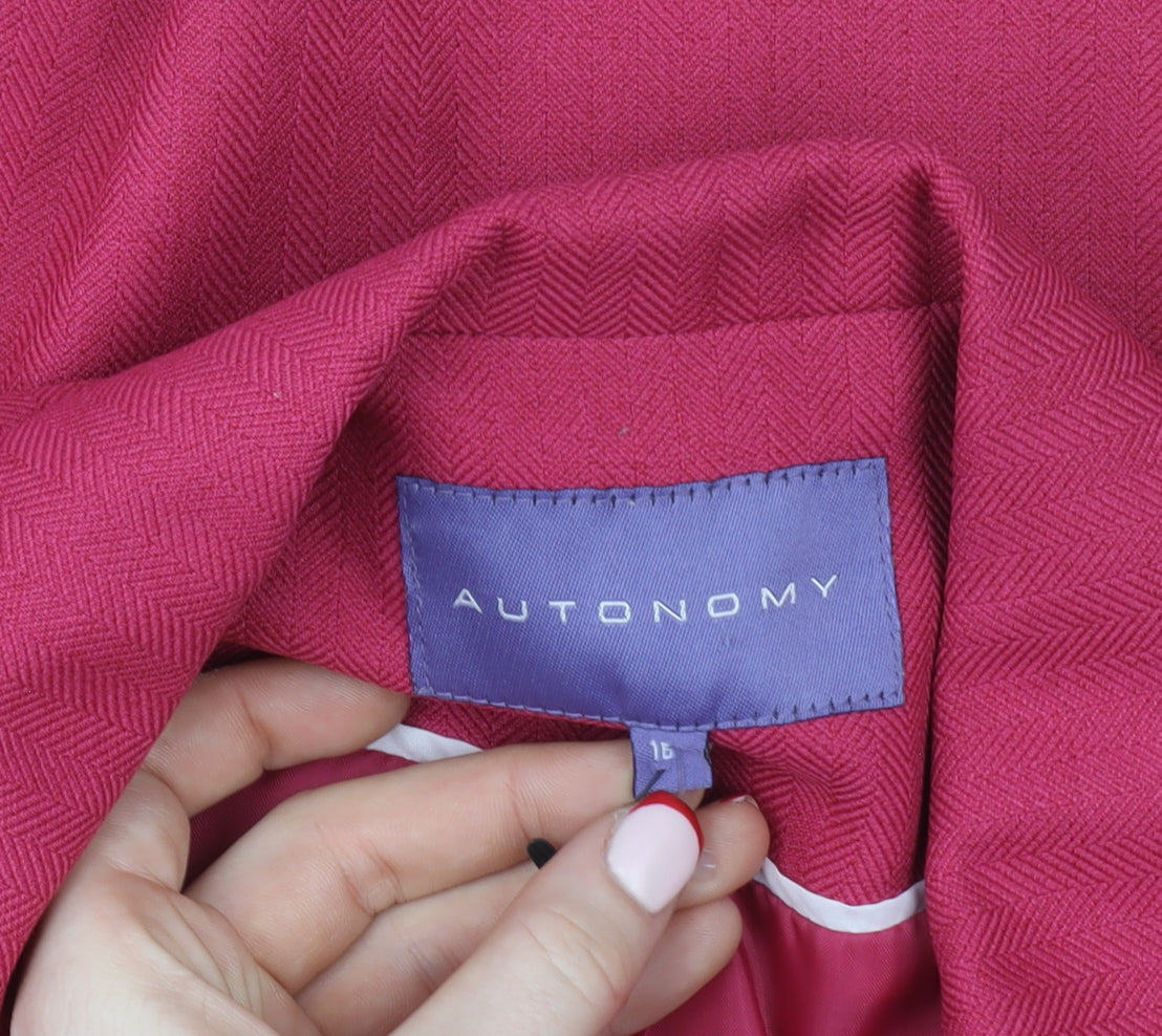 Womens UK Size 16 Autonomy Regular Pink Blazer