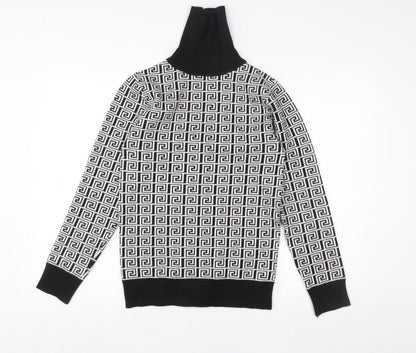 Womens UK Size M Yu & Me Black Pullover Sweatshirt