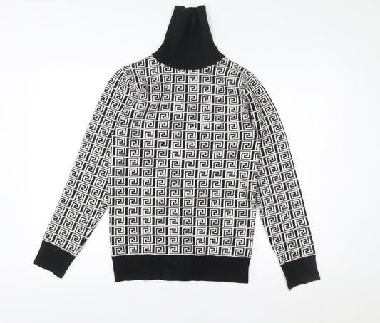 Womens UK Size M Yu & Me Black Pullover Sweatshirt