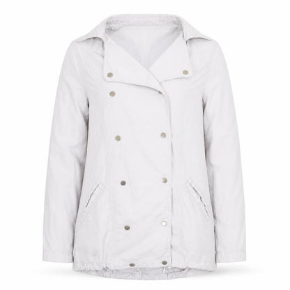 Marks & Spencer Women Grey Size 12 Lyocell Mid-Length Jacket