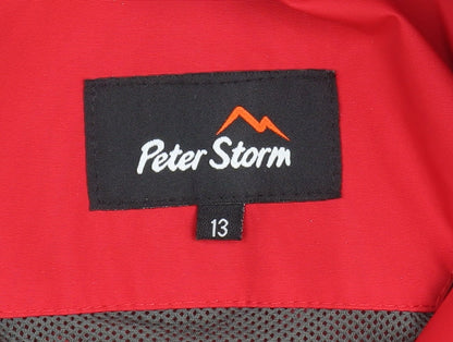 Mens UK Size L Peter Storm Red Rain Coat