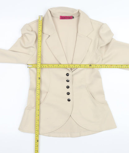 Womens UK Size 10 Boohoo Regular Beige Blazer