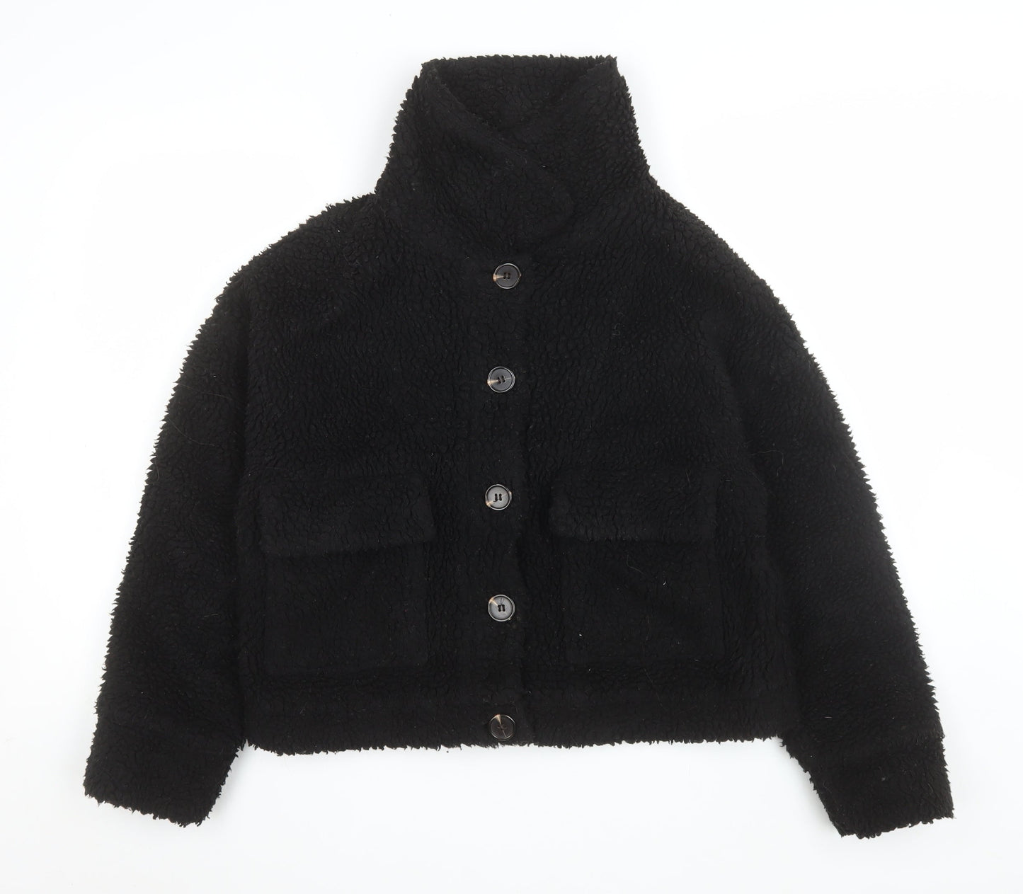 Womens UK Size 8 Missguided Black Bomber Jacket