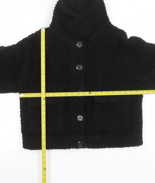 Womens UK Size 8 Missguided Black Bomber Jacket
