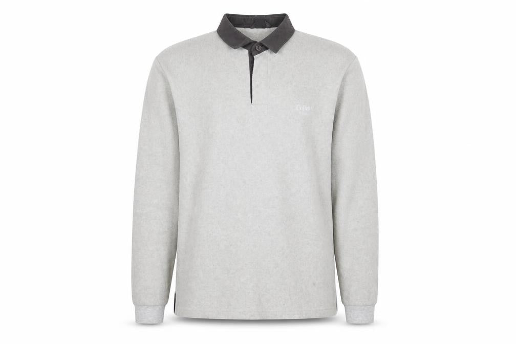 Mens UK Size L Cotton Traders Grey Henley Sweatshirt