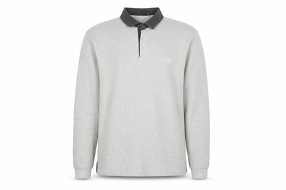 Mens UK Size L Cotton Traders Grey Henley Sweatshirt