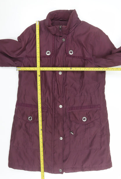 Womens UK Size M Marks and Spencer Purple Parka Coat