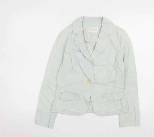 Womens UK Size 10 Monsoon Blue Basic Blouse