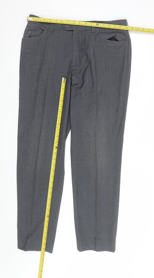 Mens UK Size M NEXT Regular Fit Dress Pants Grey Trousers