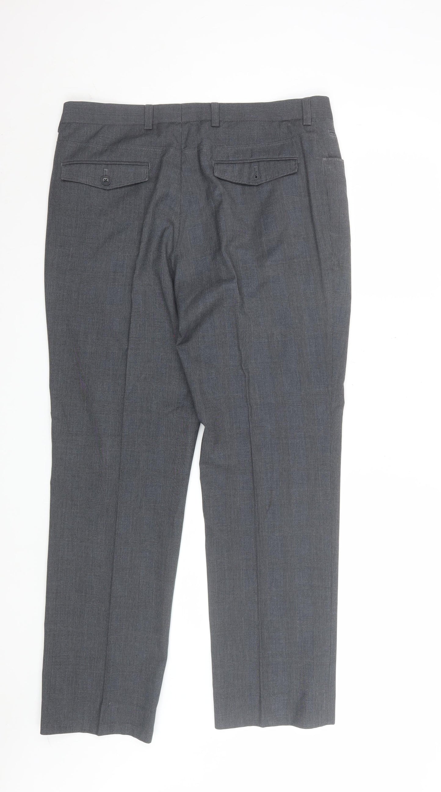Mens UK Size M NEXT Regular Fit Dress Pants Grey Trousers