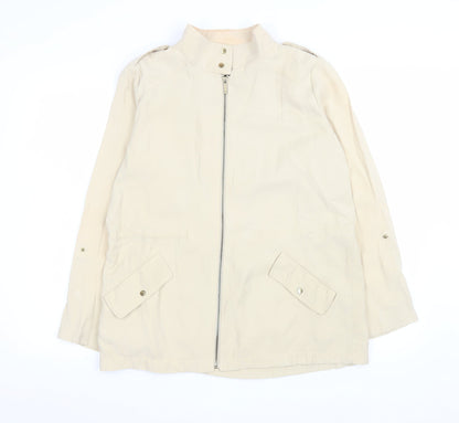 Womens UK Size 12 Zara Beige Basic Jacket