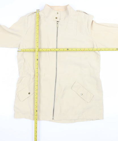 Womens UK Size 12 Zara Beige Basic Jacket