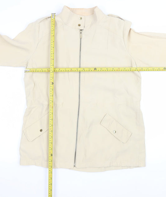 Womens UK Size 12 Zara Beige Basic Jacket