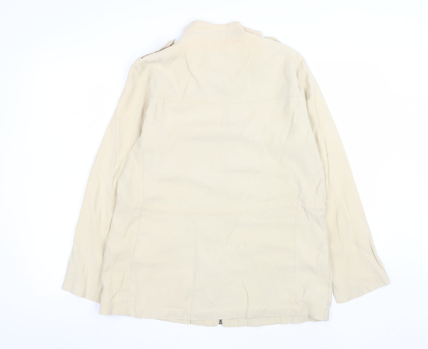 Womens UK Size 12 Zara Beige Basic Jacket