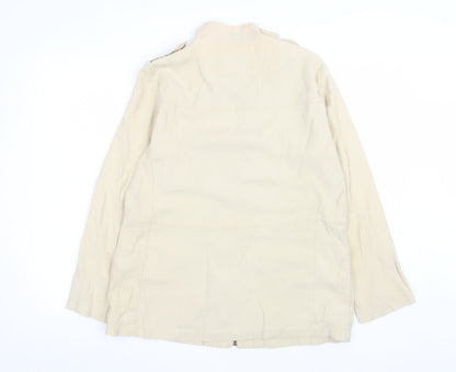 Womens UK Size 12 Zara Beige Basic Jacket