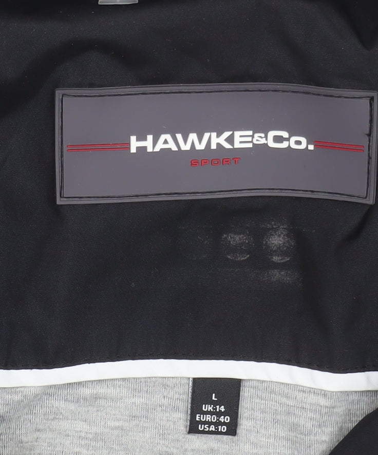 Womens UK Size 14 Hawke & Co Black Puffer Jacket