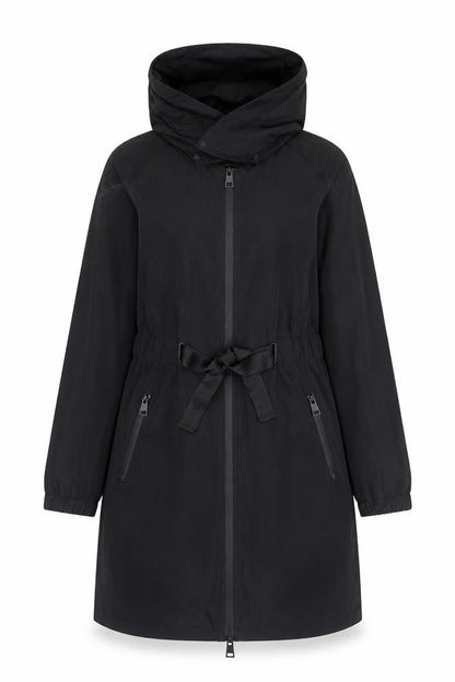 Womens UK Size 8 F&F Black Parka Coat