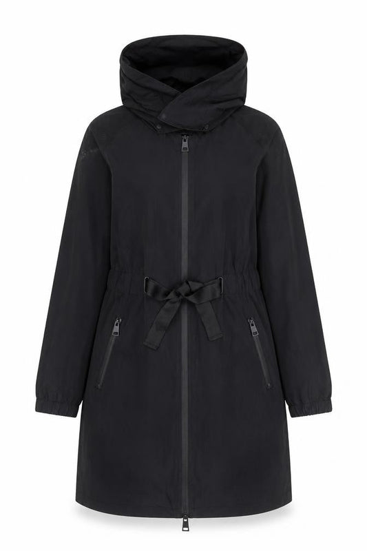 Womens UK Size 8 F&F Black Parka Coat